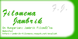 filomena jambrik business card